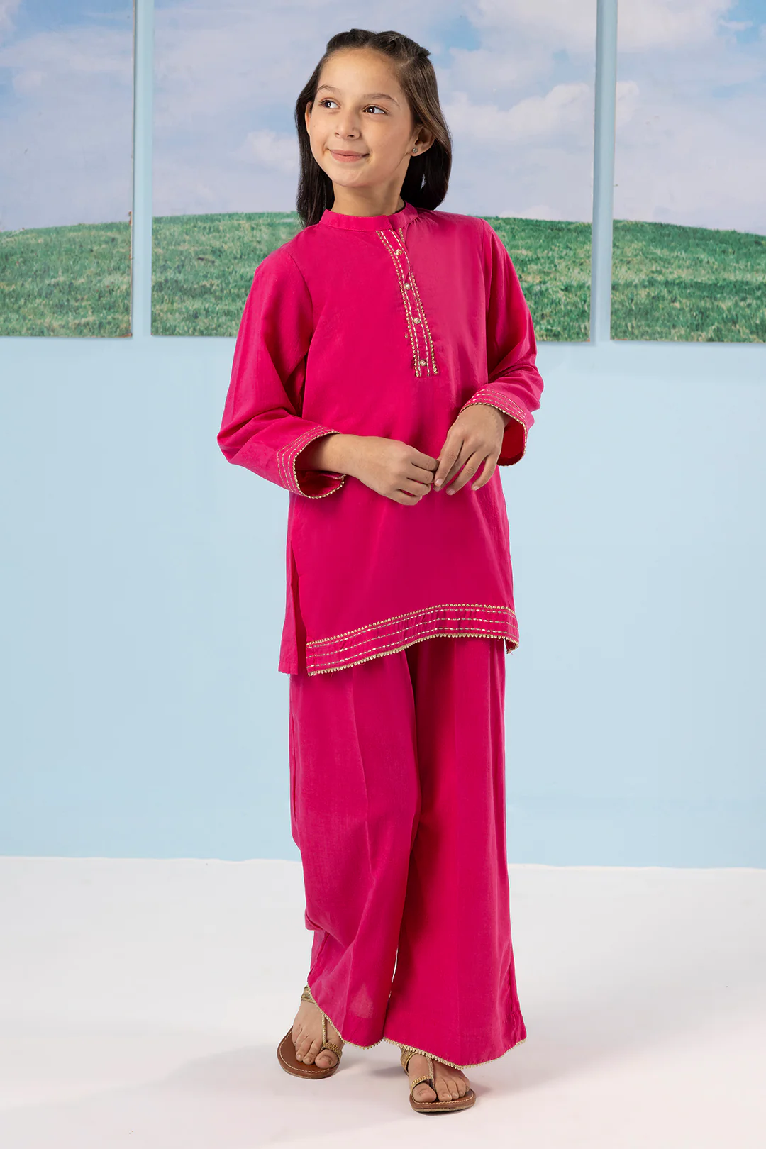 Embroidered Kurta Trouser - 2204 - Image 9