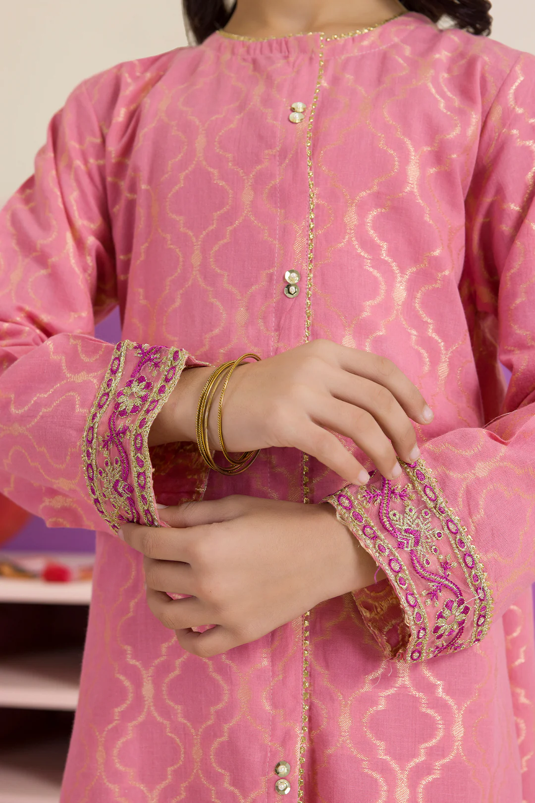 Embroidered Kurta Trouser - 2205 - Image 5