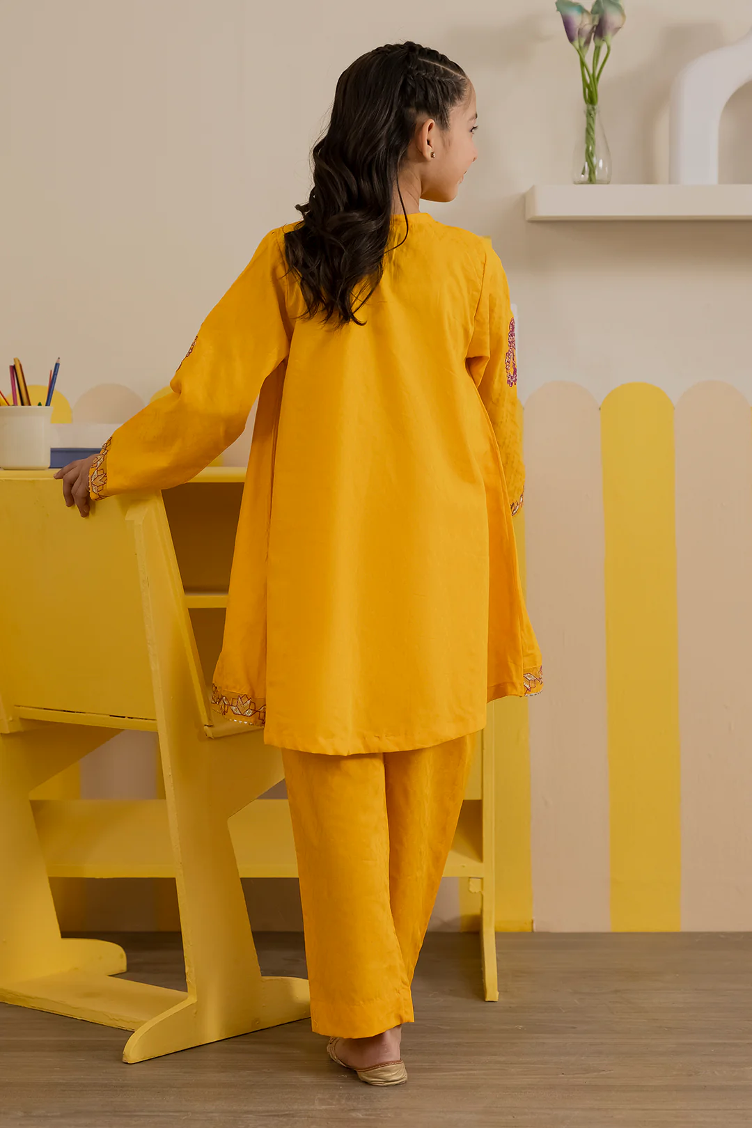 Embroidered Kurta Trouser - 2206 - Image 8