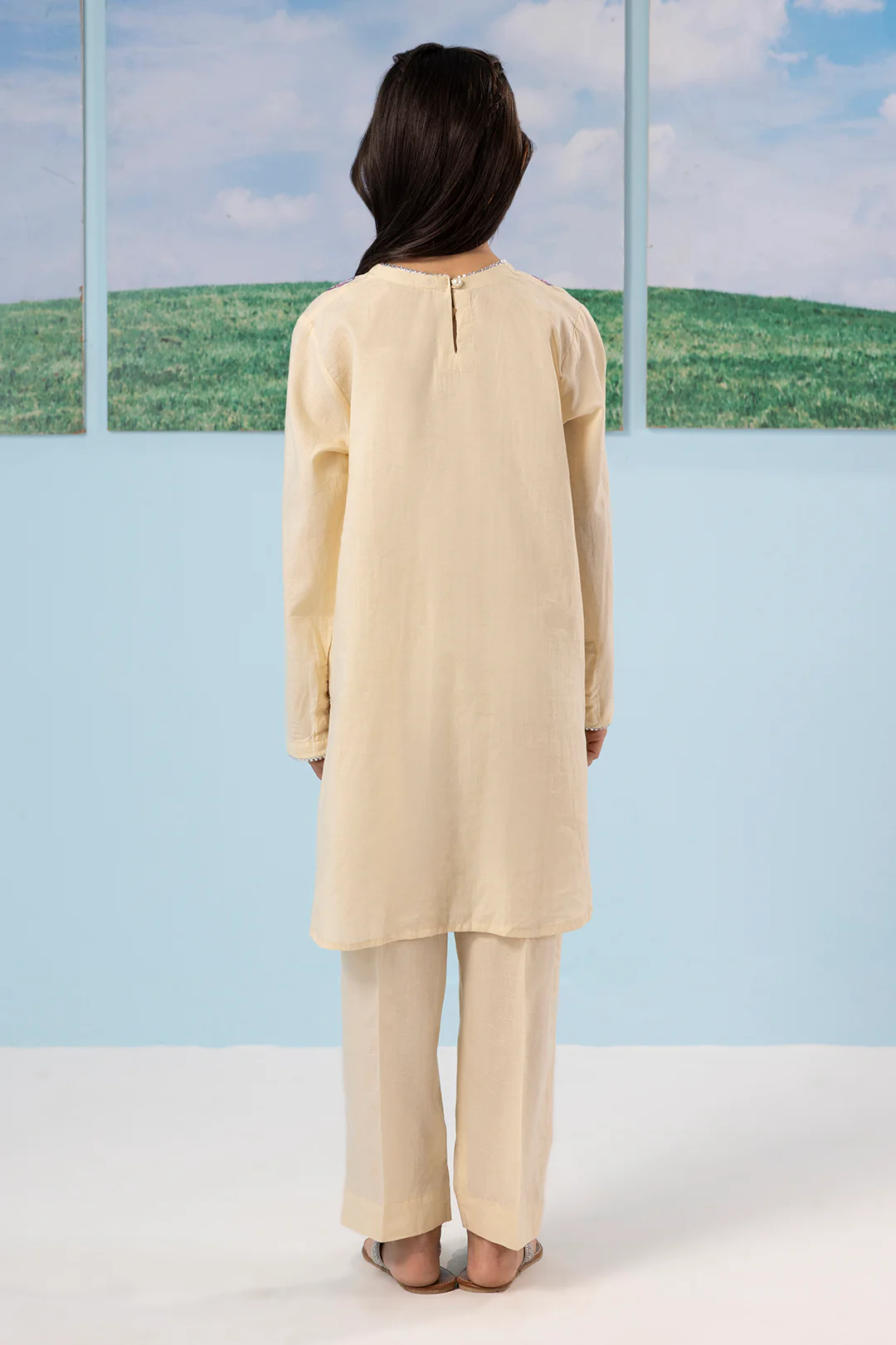 Embroidered Kurta Trouser - 2208 - Image 10