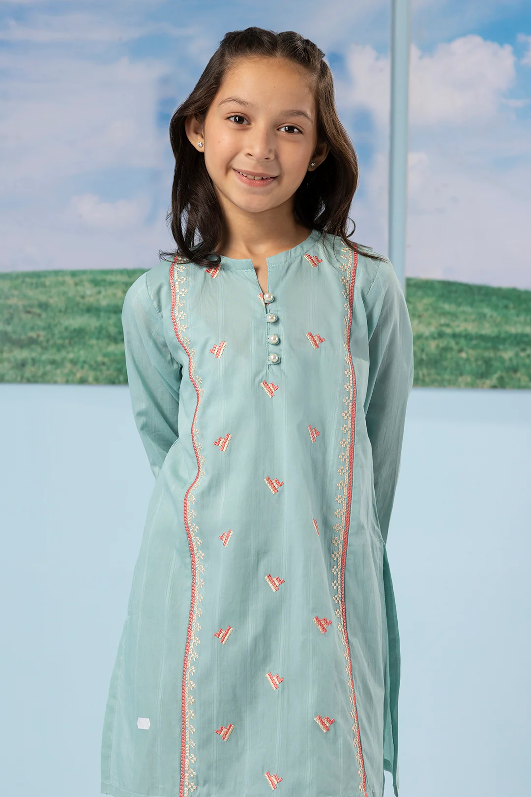Embroidered Kurta Trouser - 2341 - Image 2