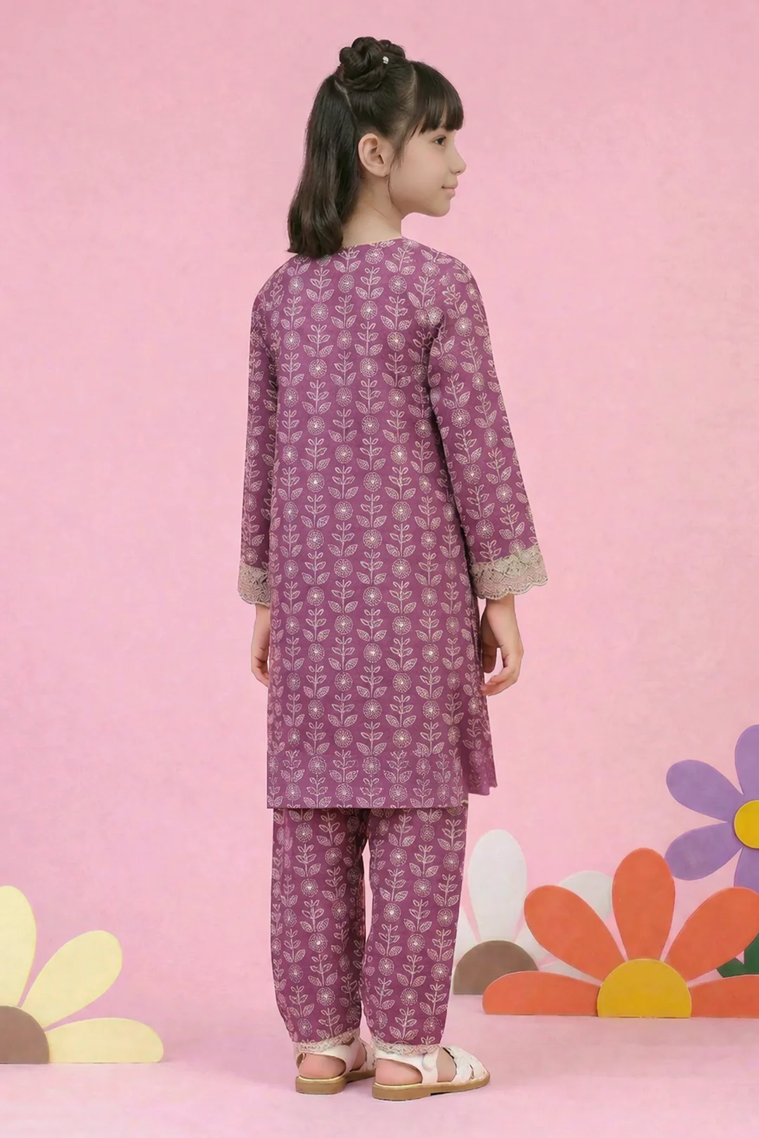 Embroidered Kurta Trouser - 2419 - Image 6