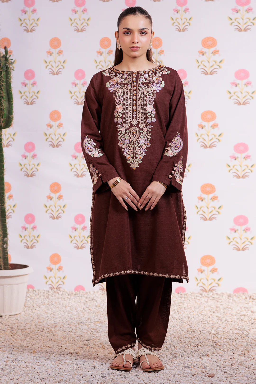 Embroidered Kurta Trouser - 1290 - Image 3