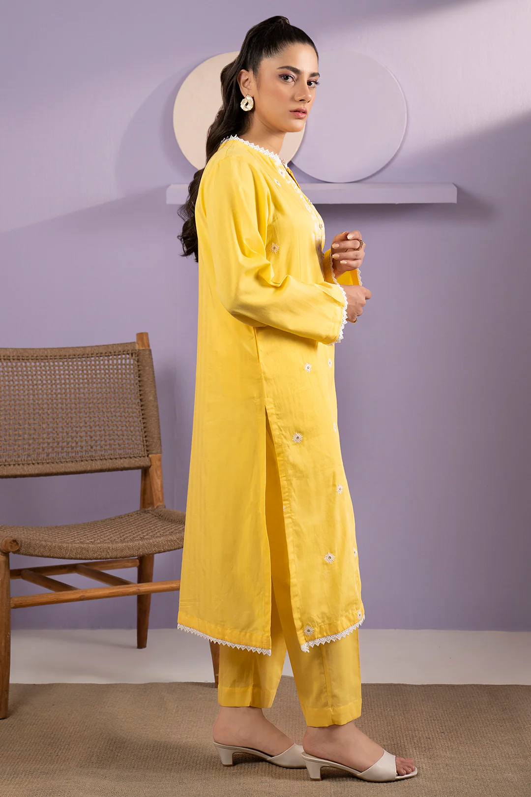 Embroidered Kurta Trouser - 2294 - Image 6