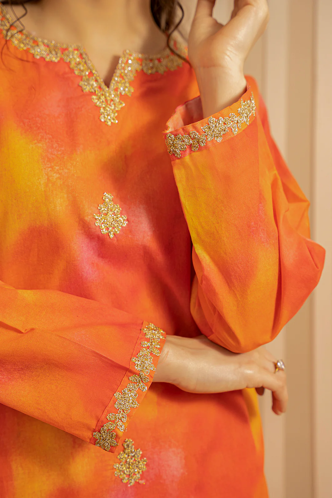 Embroidered Kurta Trouser - 2887 - Image 4