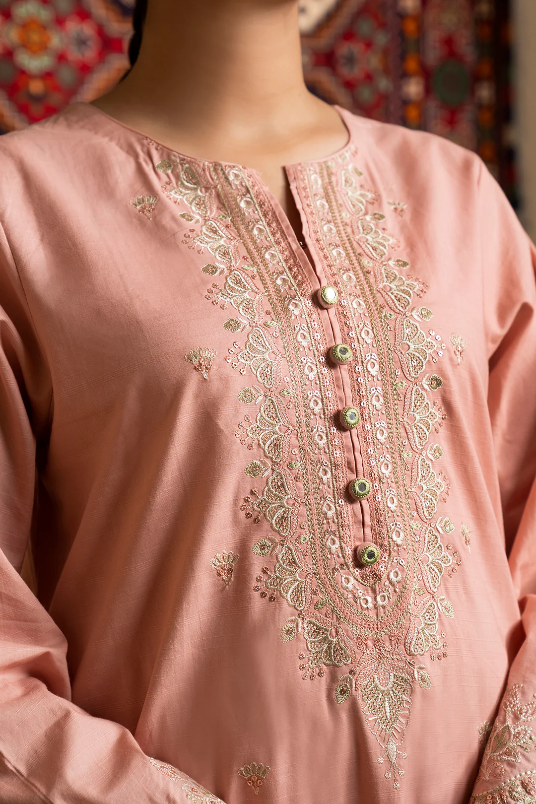 Embroidered Kurta Trouser - 3214 - Image 4