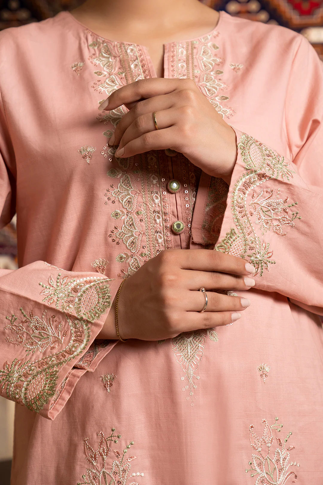 Embroidered Kurta Trouser - 3214 - Image 6