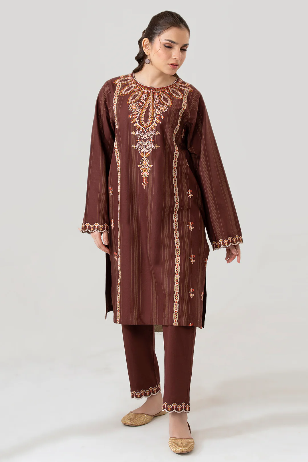 Embroidered Kurta Trouser - 3215 - Image 2
