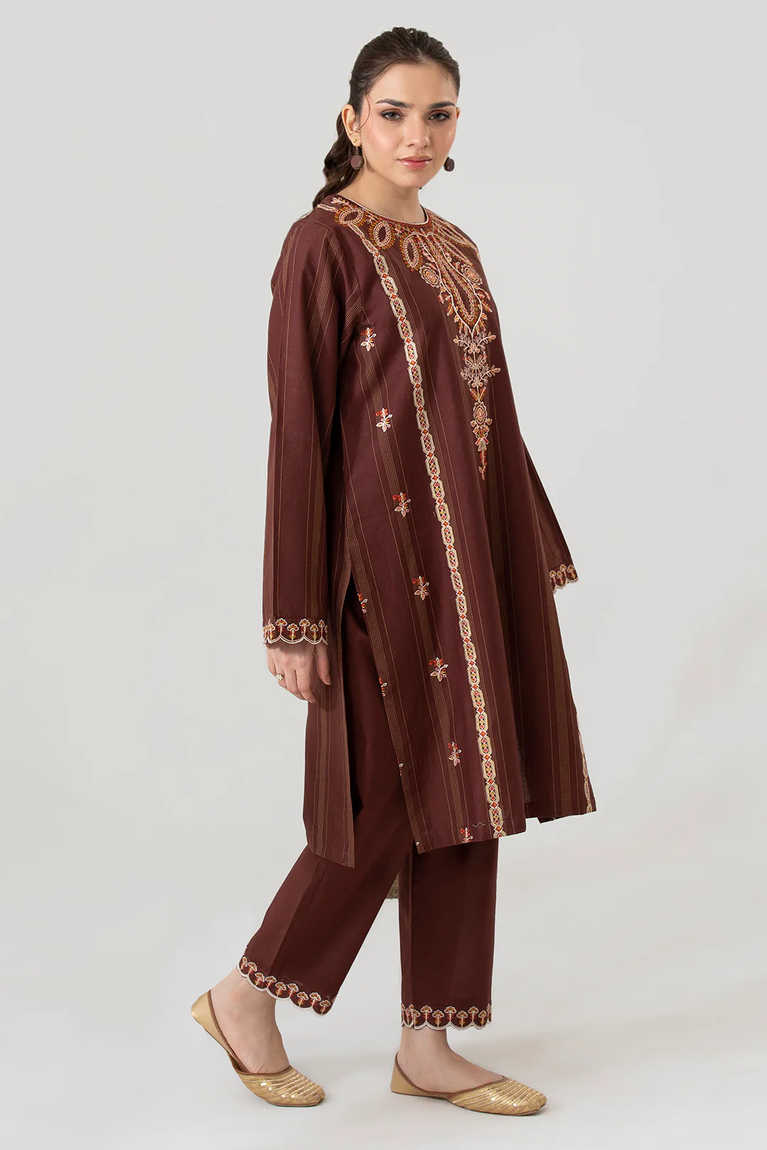 Embroidered Kurta Trouser - 3215 - Image 5