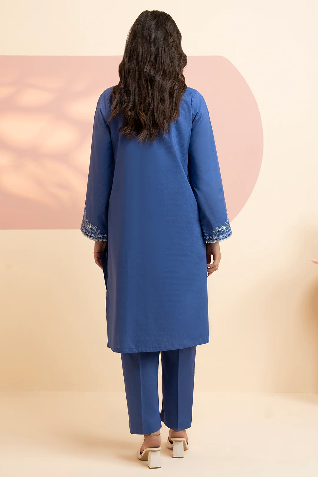Embroidered Kurta Trouser - 3216 - Image 9