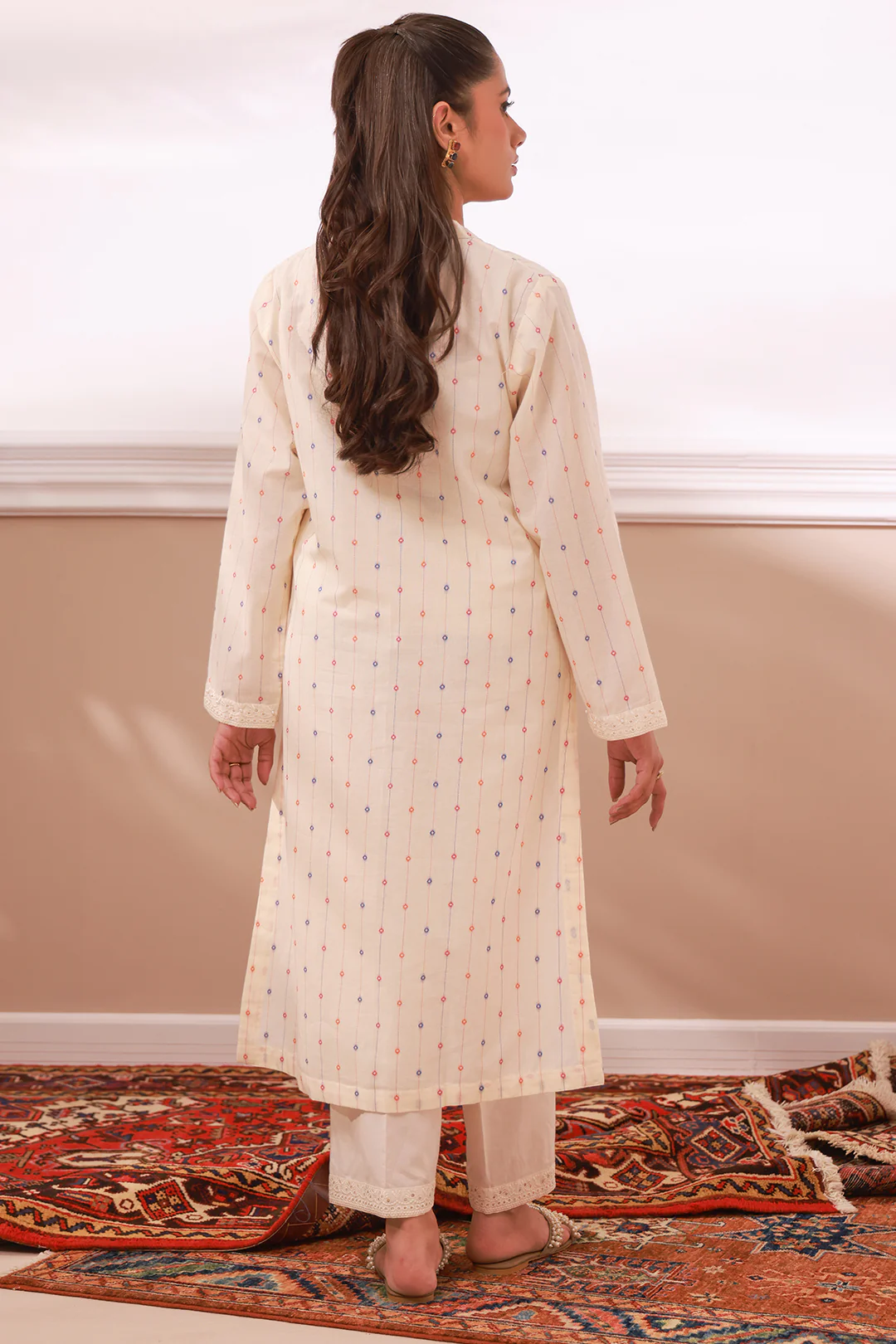 Embroidered Kurta Trouser - 3323 - Image 5