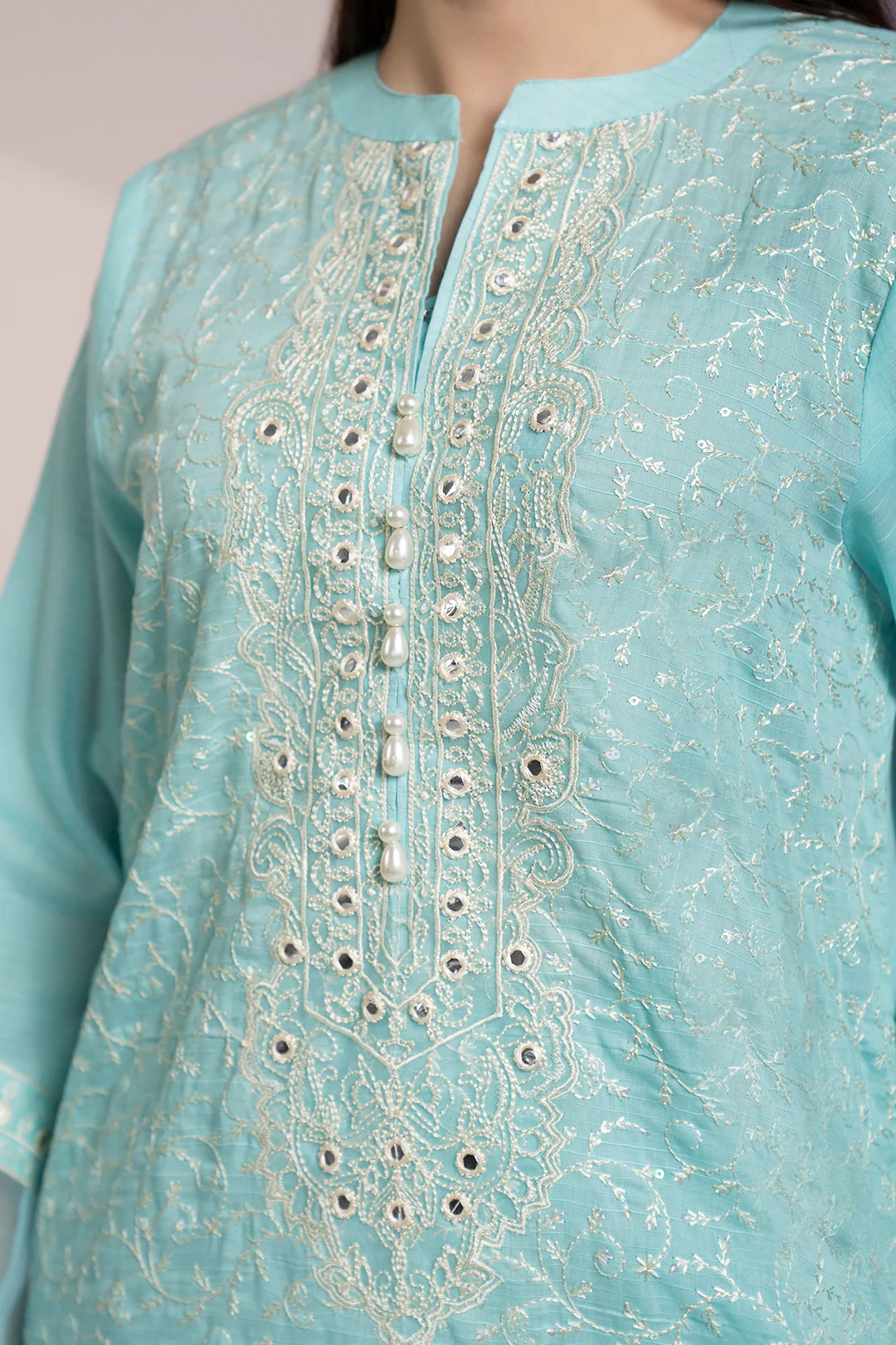 Embroidered Kurta Trouser - 3329 - Image 4