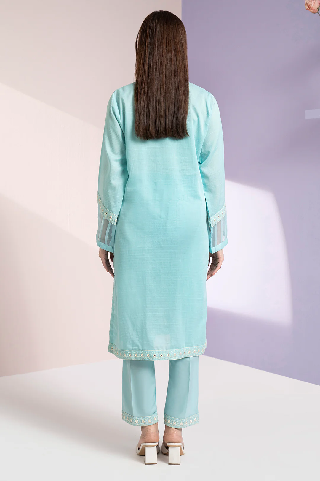 Embroidered Kurta Trouser - 3329 - Image 7