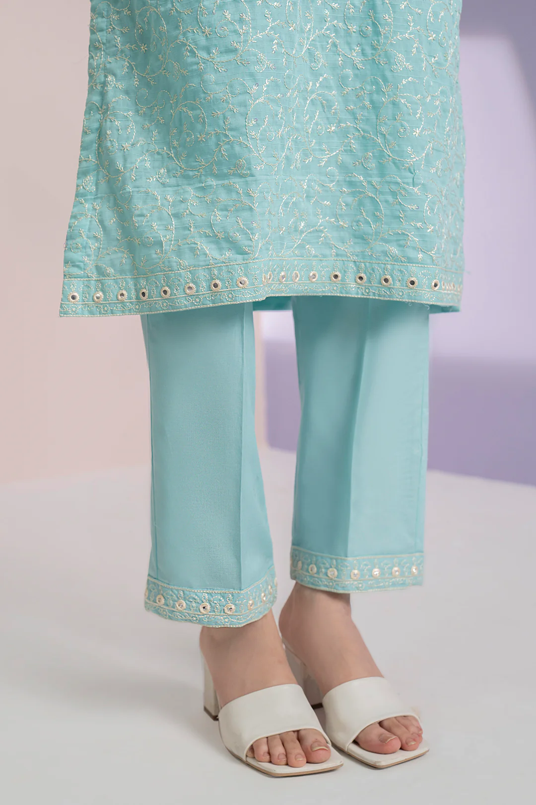 Embroidered Kurta Trouser - 3329 - Image 8