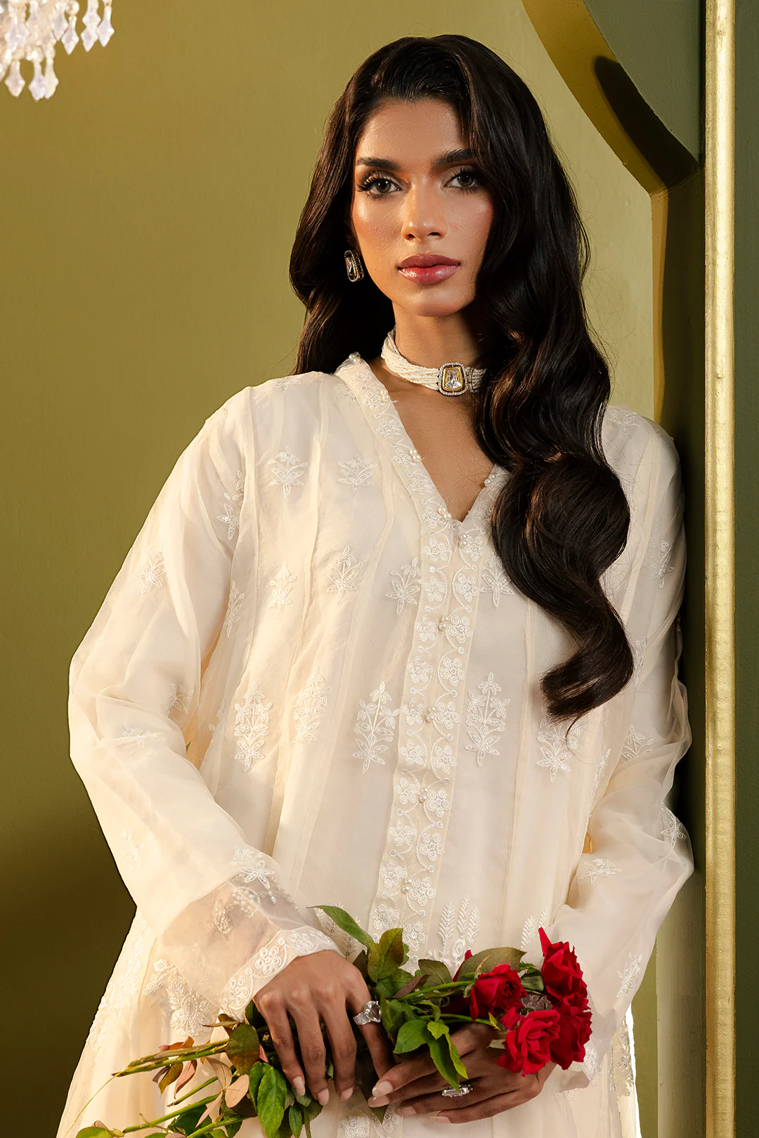 Front Open Frock With Crushed Plazo - 0711 - Image 14