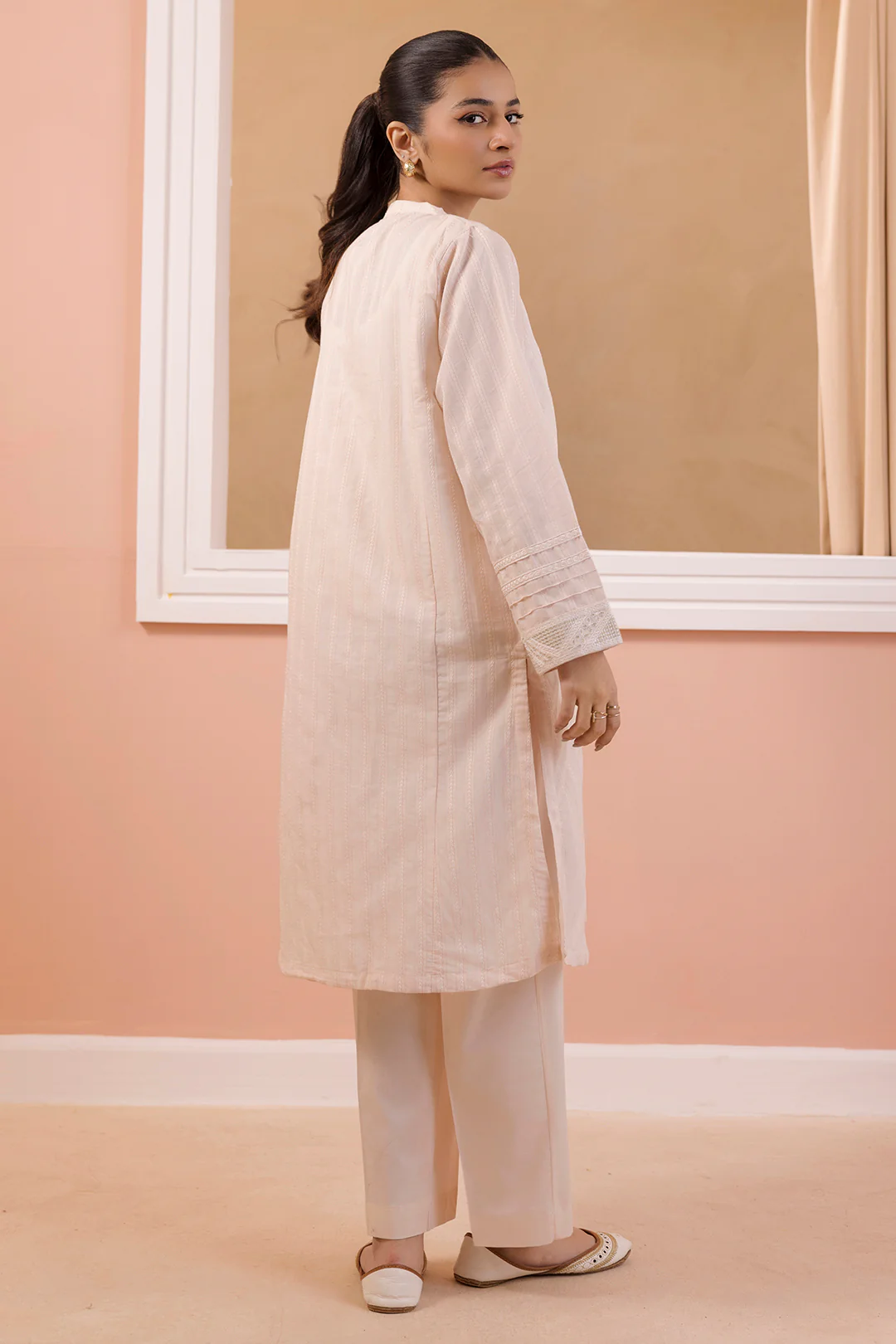 Embroidered Kurta Trouser - 0886 - Image 6