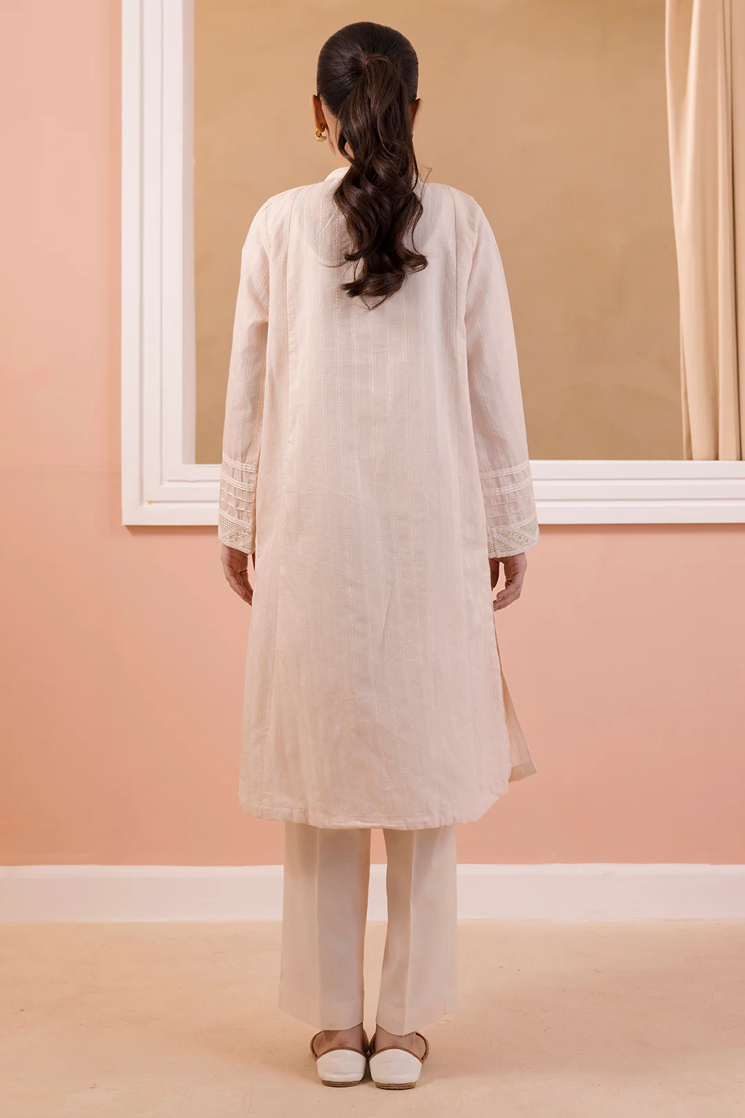 Embroidered Kurta Trouser - 0886 - Image 7