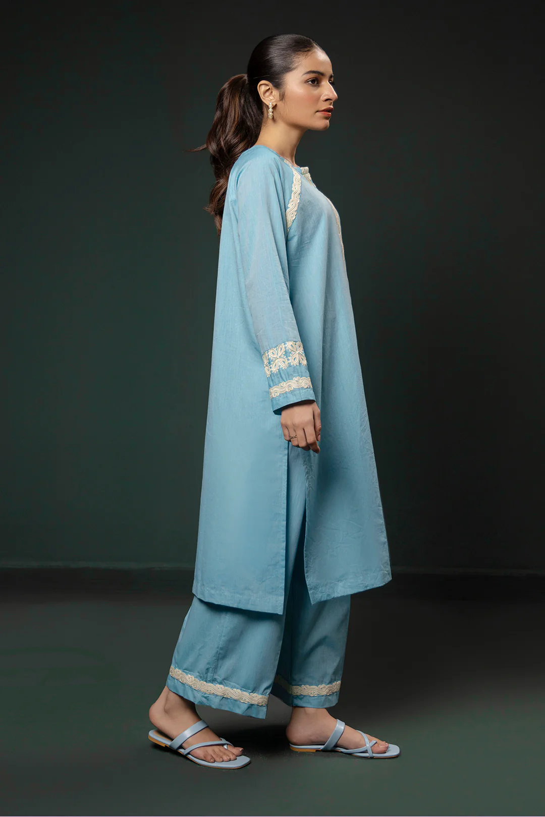 Embroidered Kurta Trouser - 0977 - Image 3