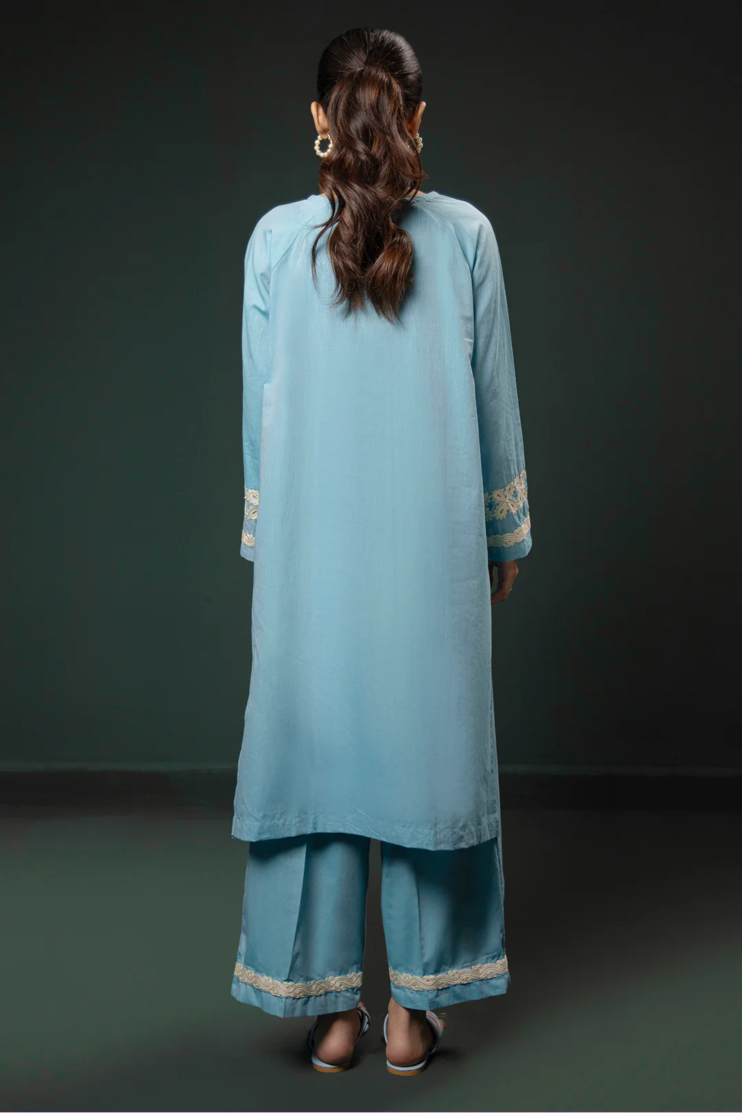Embroidered Kurta Trouser - 0977 - Image 6