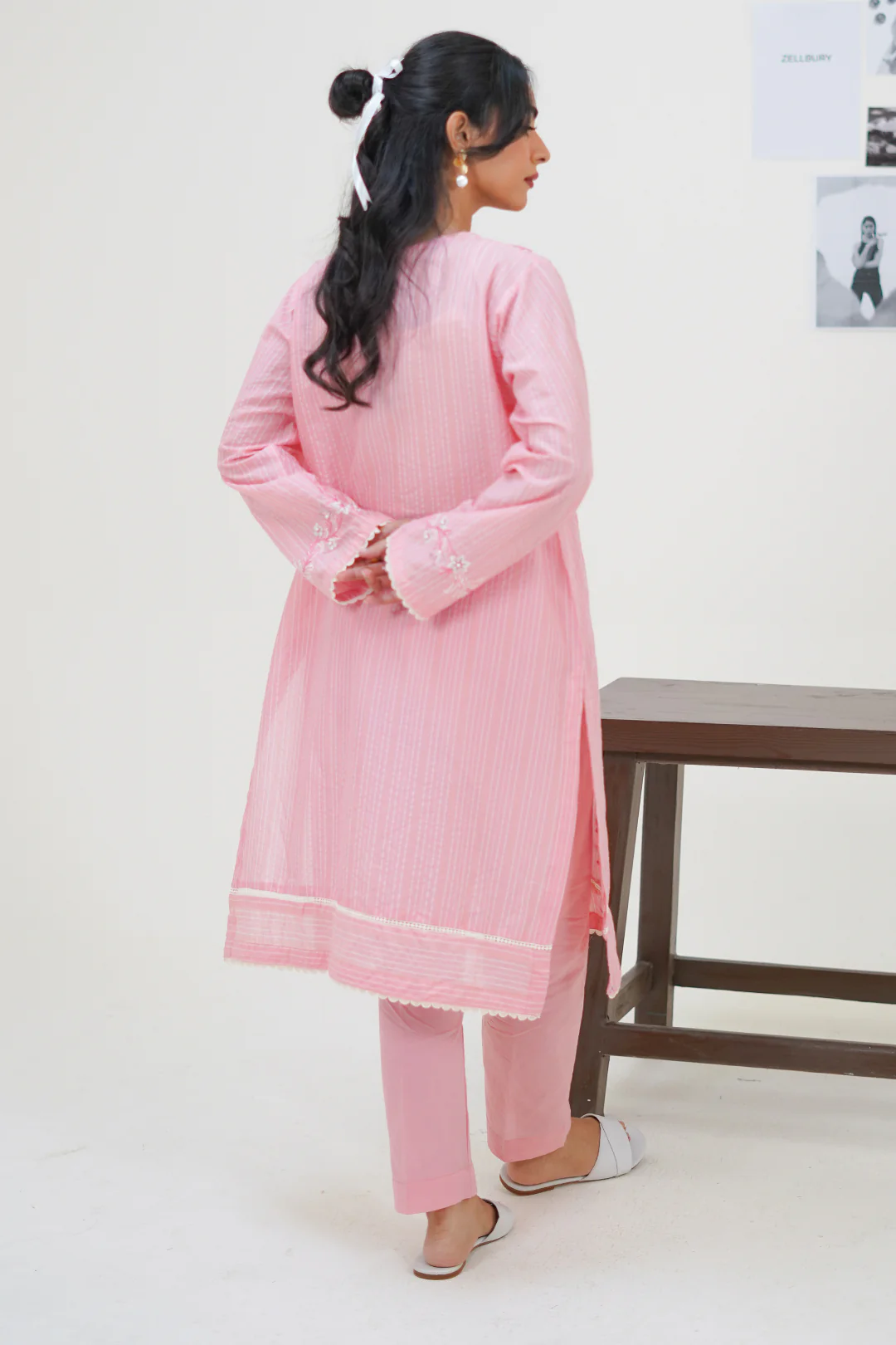 Embroidered Kurta Trouser - 1104 - Image 4