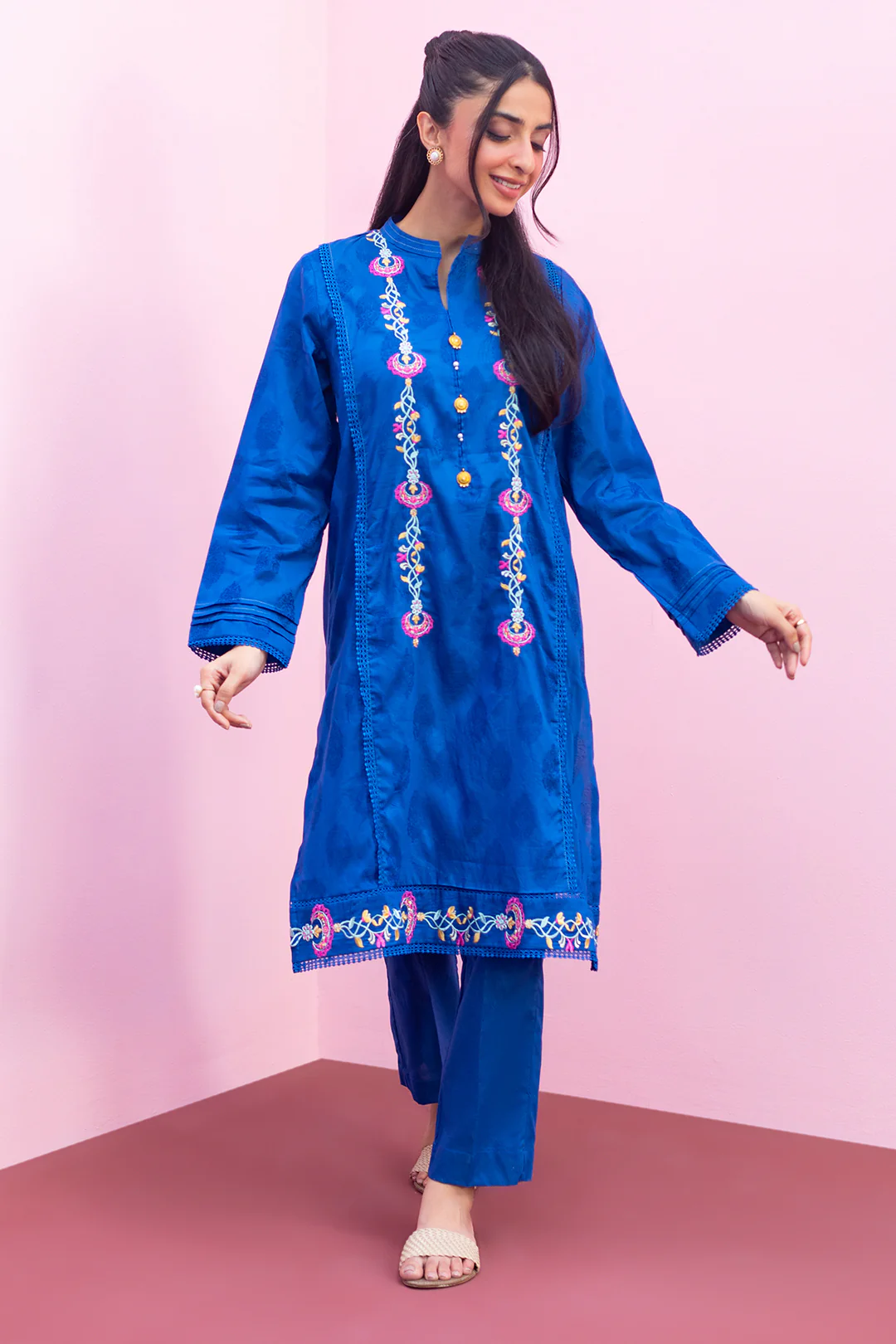 Embroidered Kurta Trouser - 1118 - Image 2