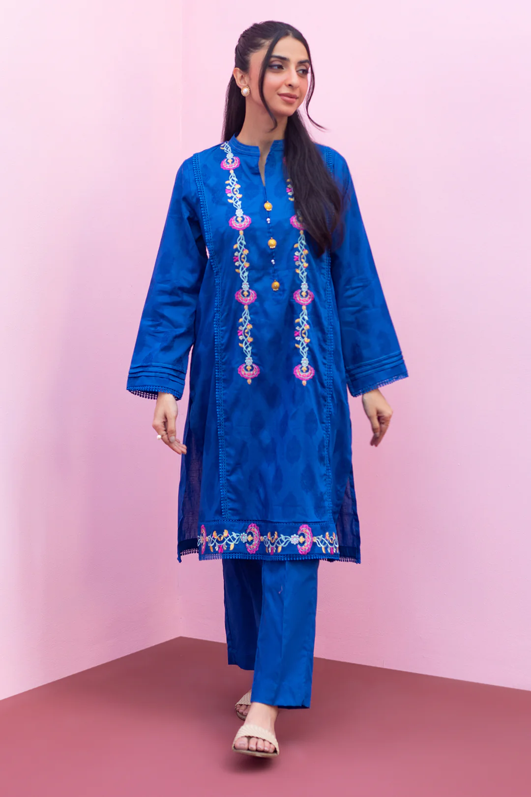 Embroidered Kurta Trouser - 1118 - Image 3