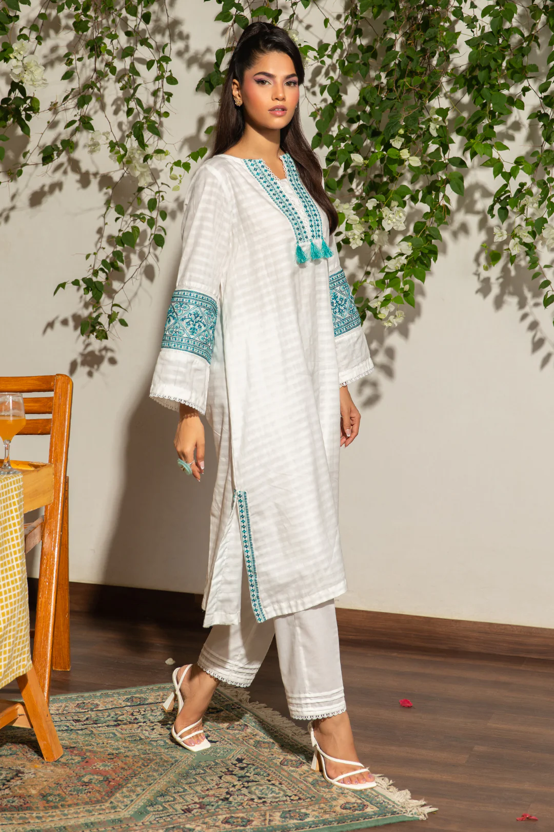 Embroidered Kurta Trouser - 1238 - Image 3