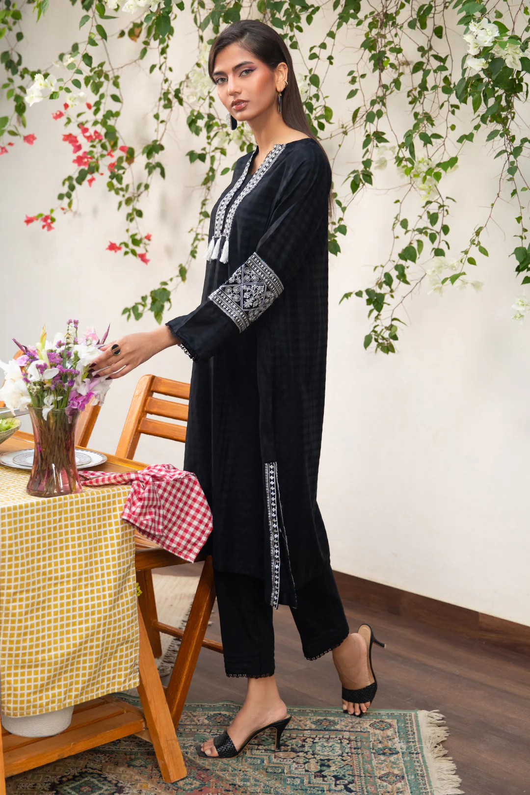 Embroidered Kurta Trouser - 1239 - Image 7
