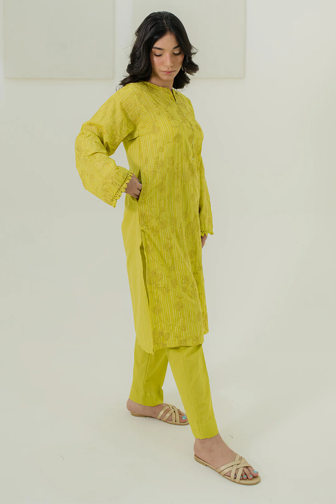 Embroidered Kurta Trouser - 1735 - Image 3