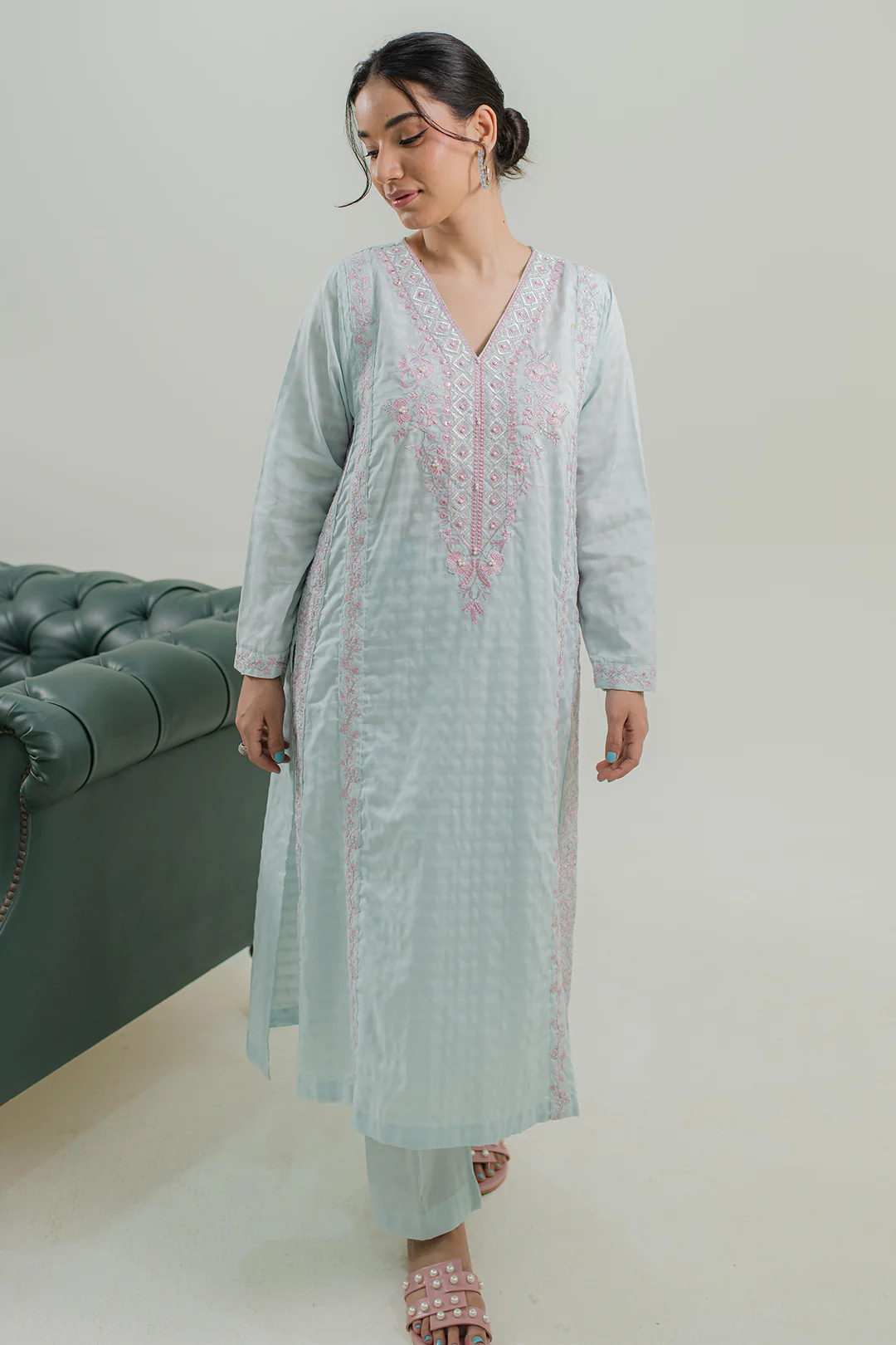 Embroidered Kurta Trouser - 1766 - Image 5