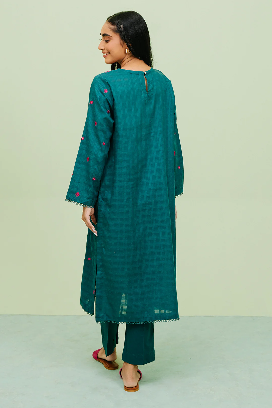 Embroidered  Kurta Trouser - 1771 - Image 6