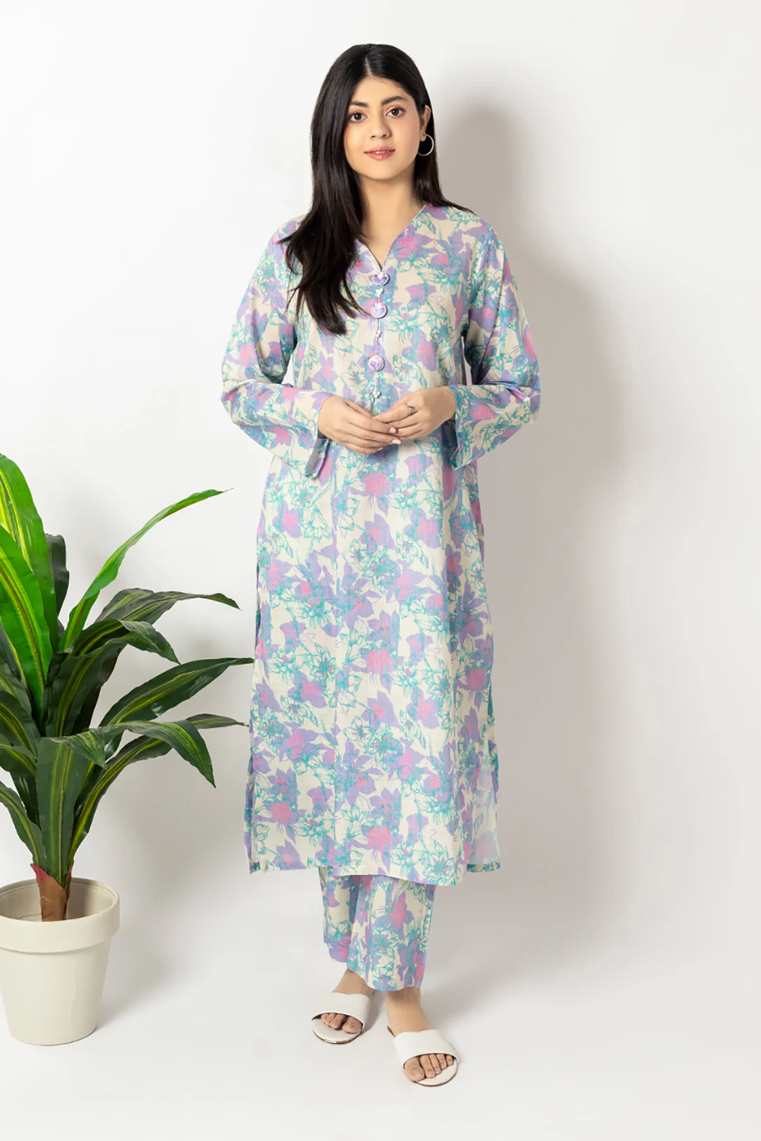 Embroidered Kurta Trouser - 1922 - Image 3
