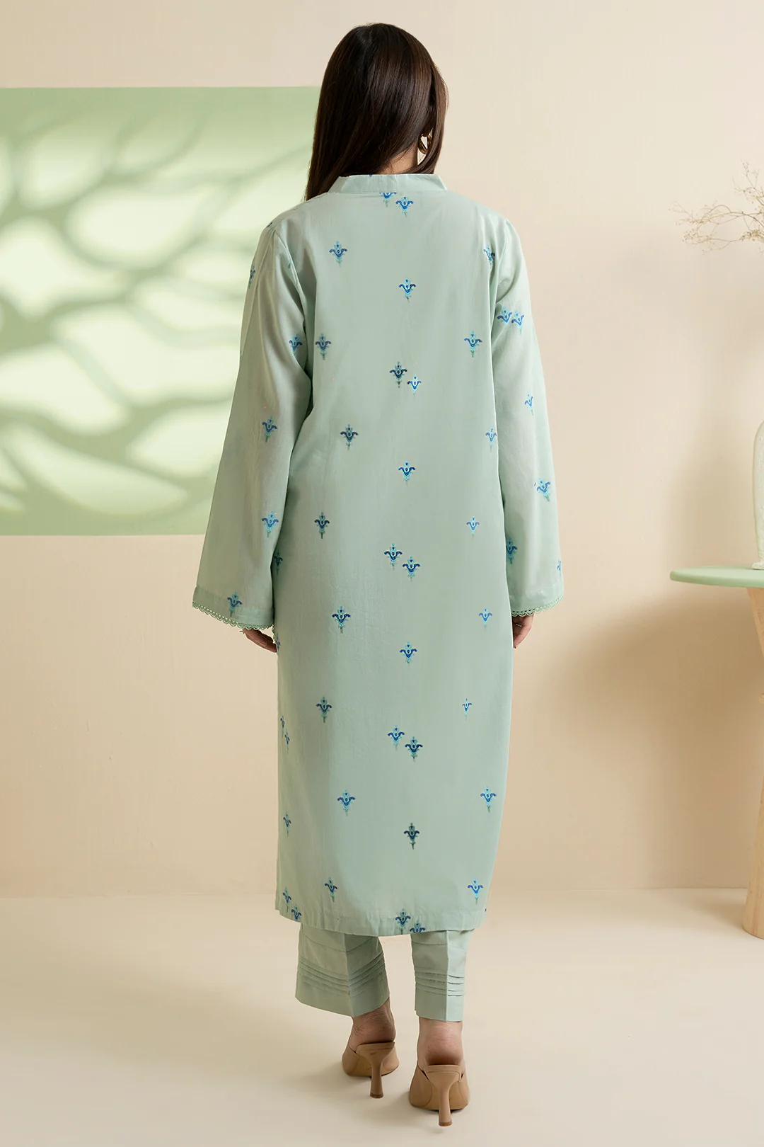 Embroidered Kurta Trouser - 1974 - Image 7