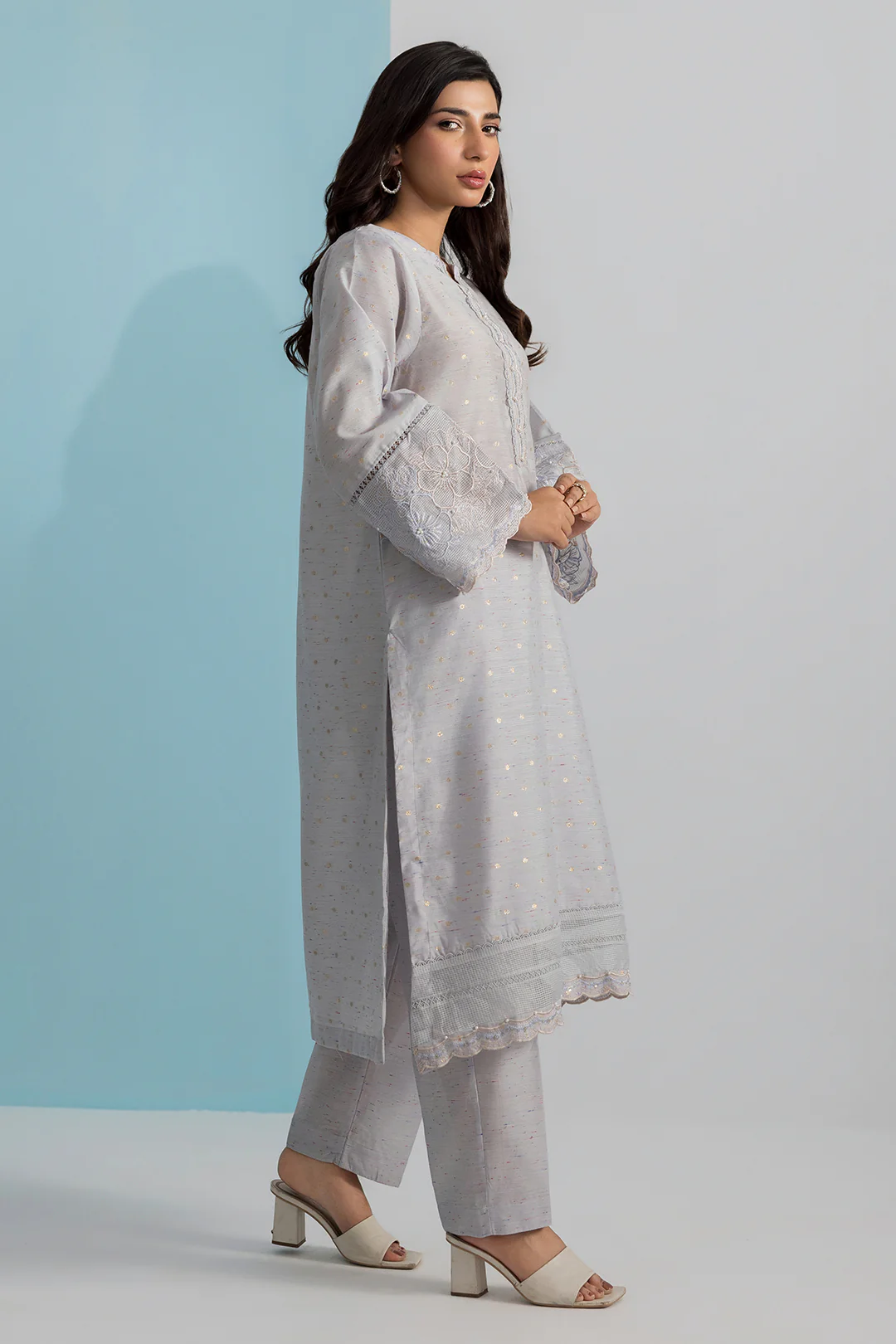 Embroidered Kurta Trouser - 1976 - Image 7