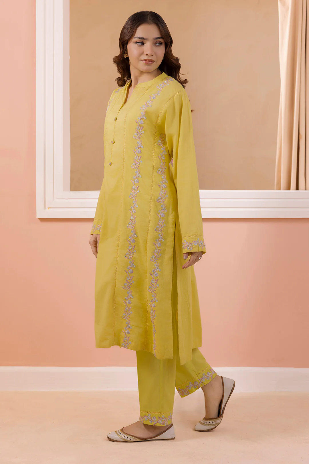 Embroidered Kurta Trouser - 1979 - Image 4