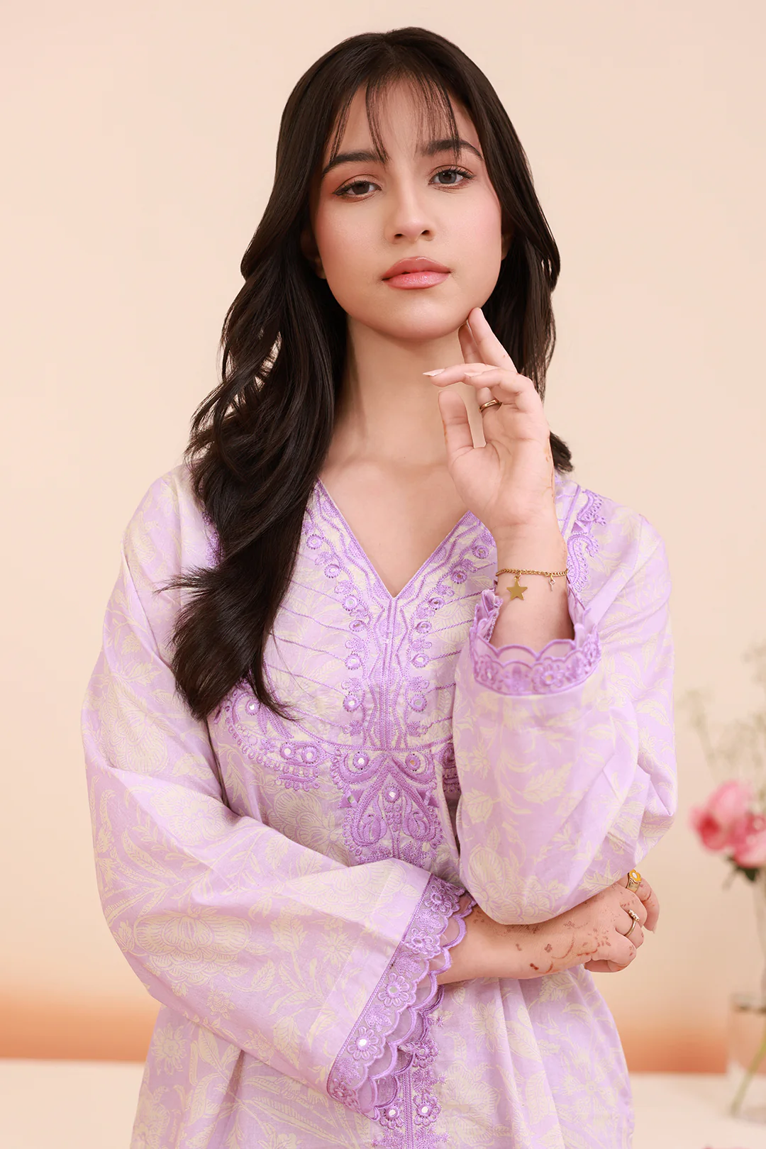 Embroidered Kurta Trouser - 2123 - Image 4