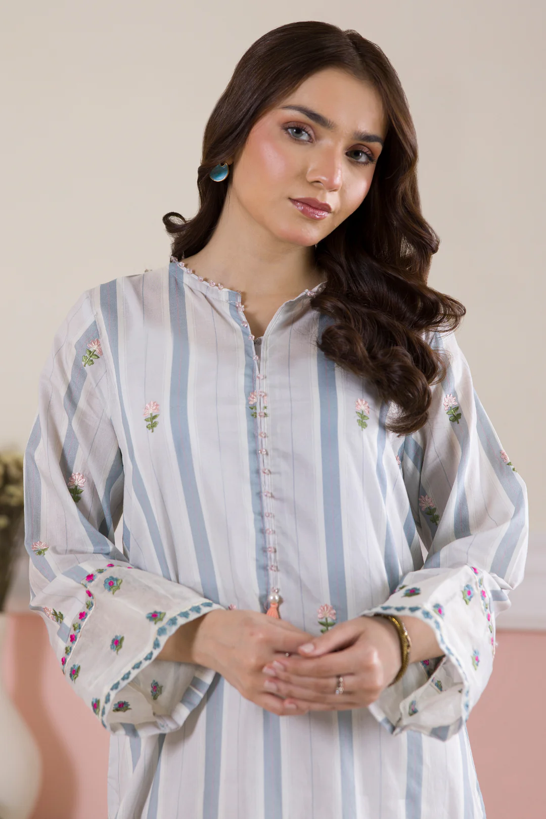 Embroidered Kurta Trouser - 2125 - Image 2