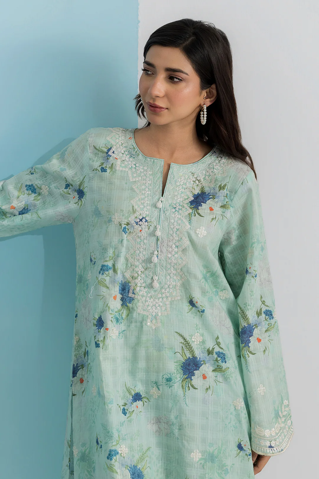 Embroidered Kurta Trouser - 2126 - Image 2