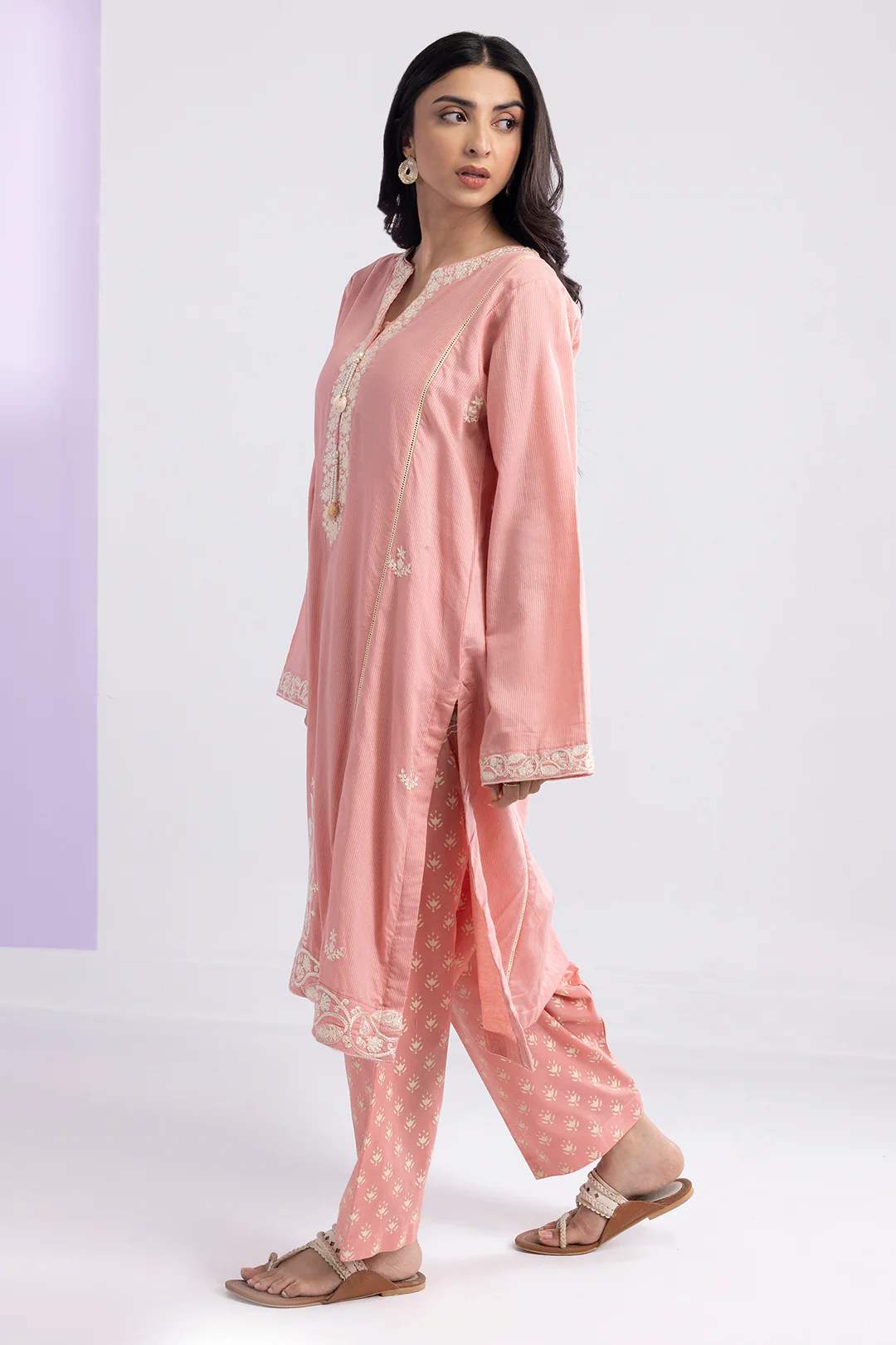 Embroidered Kurta Trouser - 2127 - Image 5