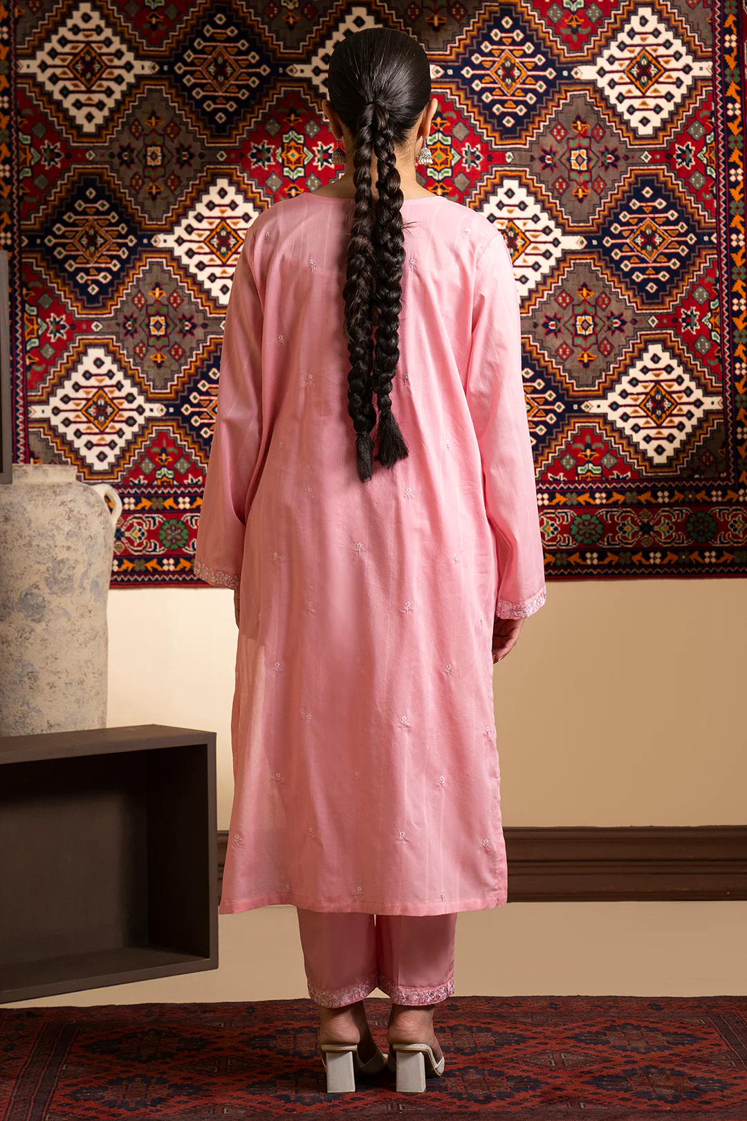 Embroidered Kurta Trouser - 1447 - Image 8