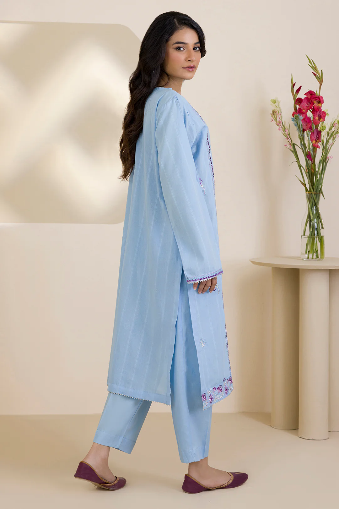 Embroidered Kurta Trouser - 1513 - Image 6