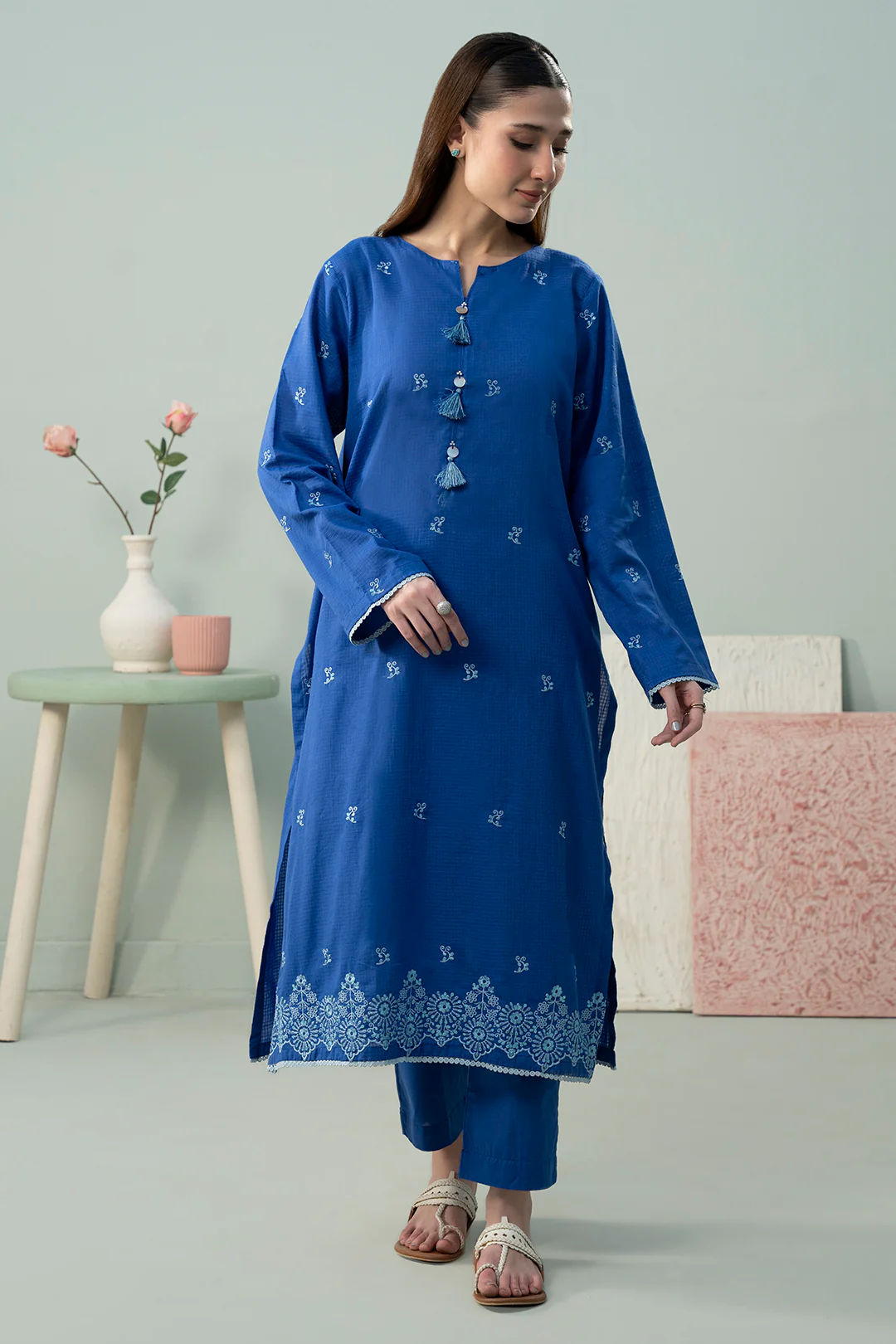 Embroidered Kurta Trouser - 1567 - Image 3