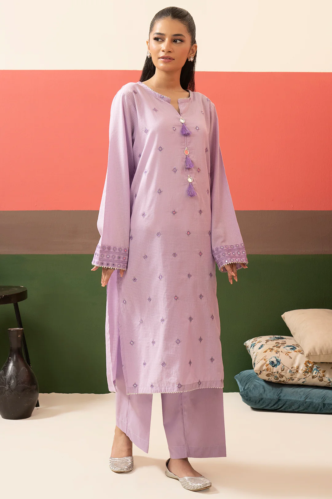 Embroidered Kurta Trouser - 1613 - Image 5