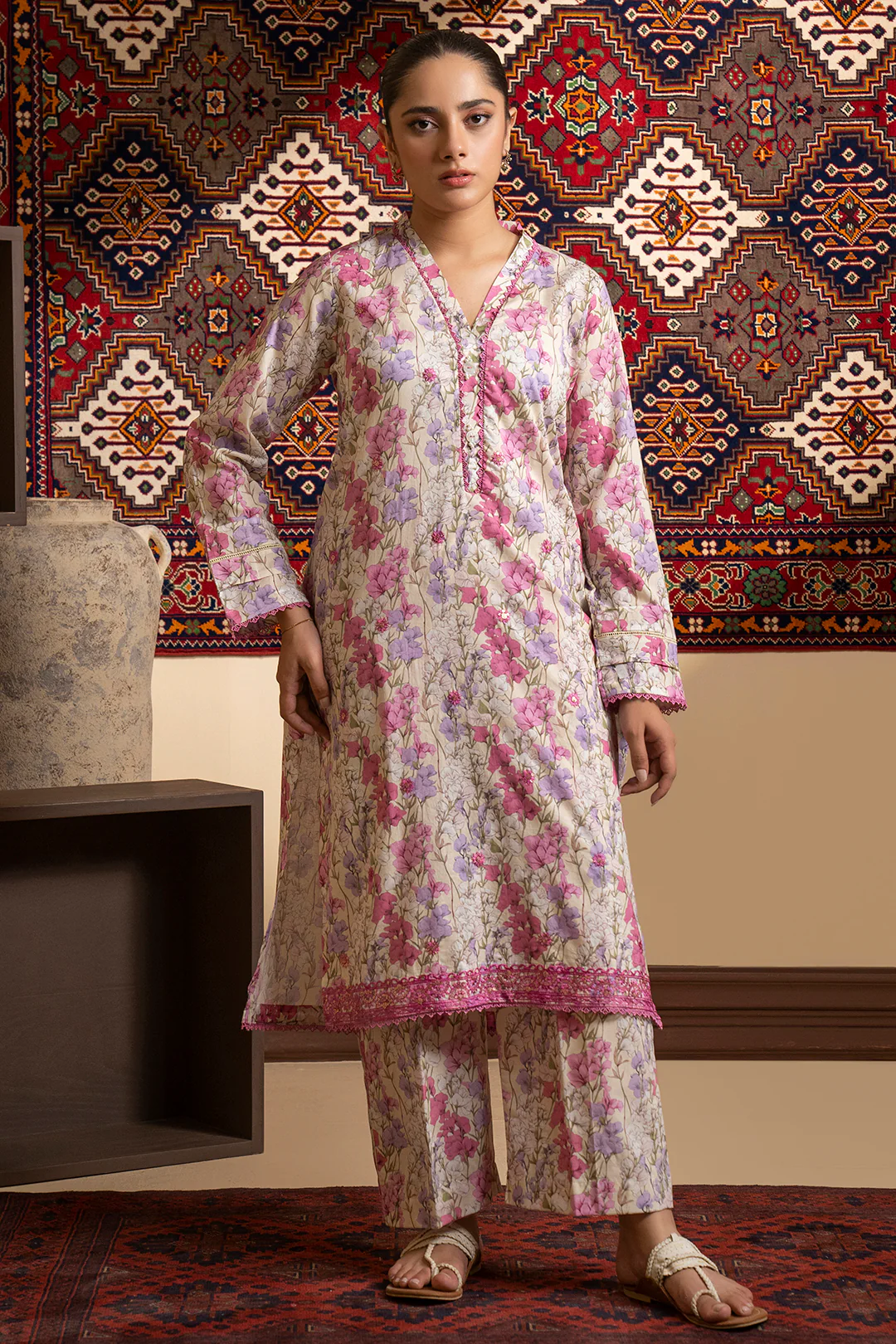 Embroidered Kurta Trouser - 1691 - Image 3