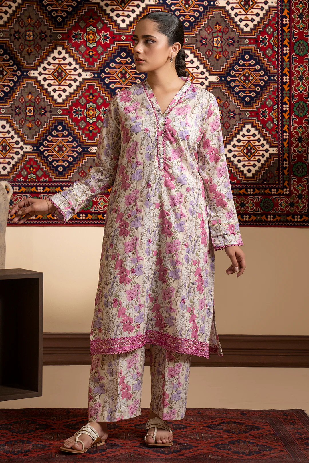 Embroidered Kurta Trouser - 1691 - Image 5