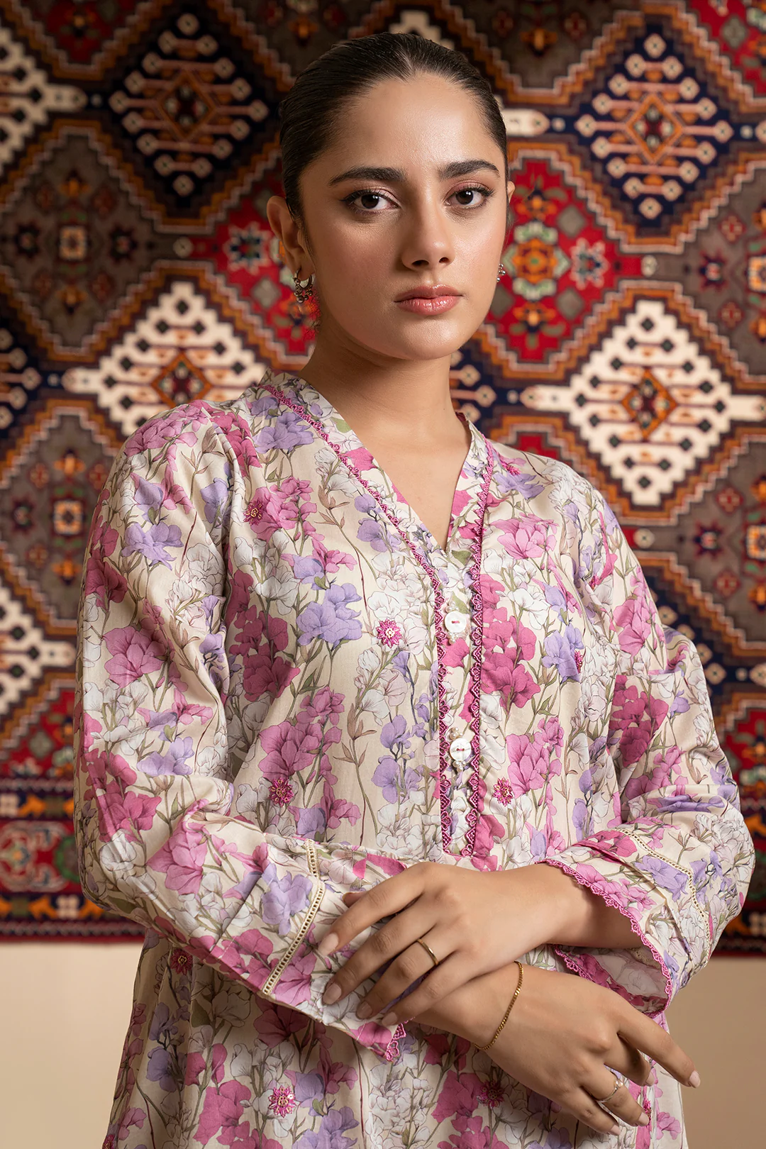 Embroidered Kurta Trouser - 1691 - Image 6