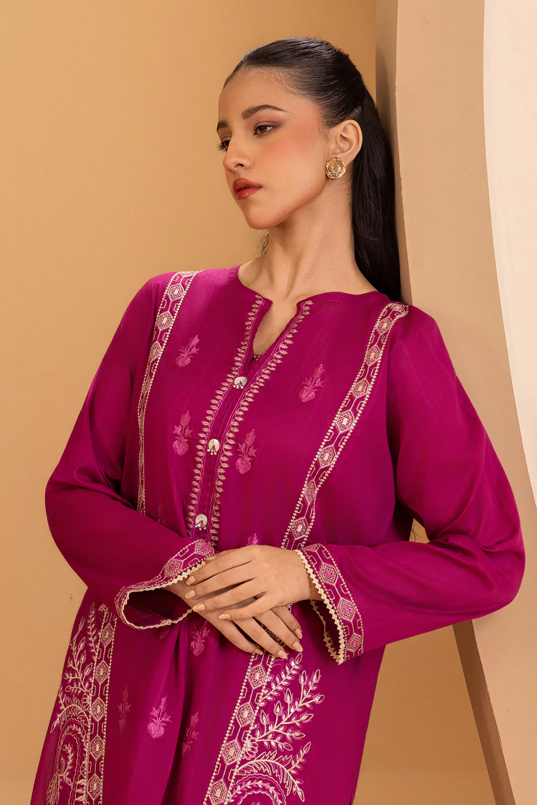 Embroidered Kurta Trouser - 1820 - Image 5