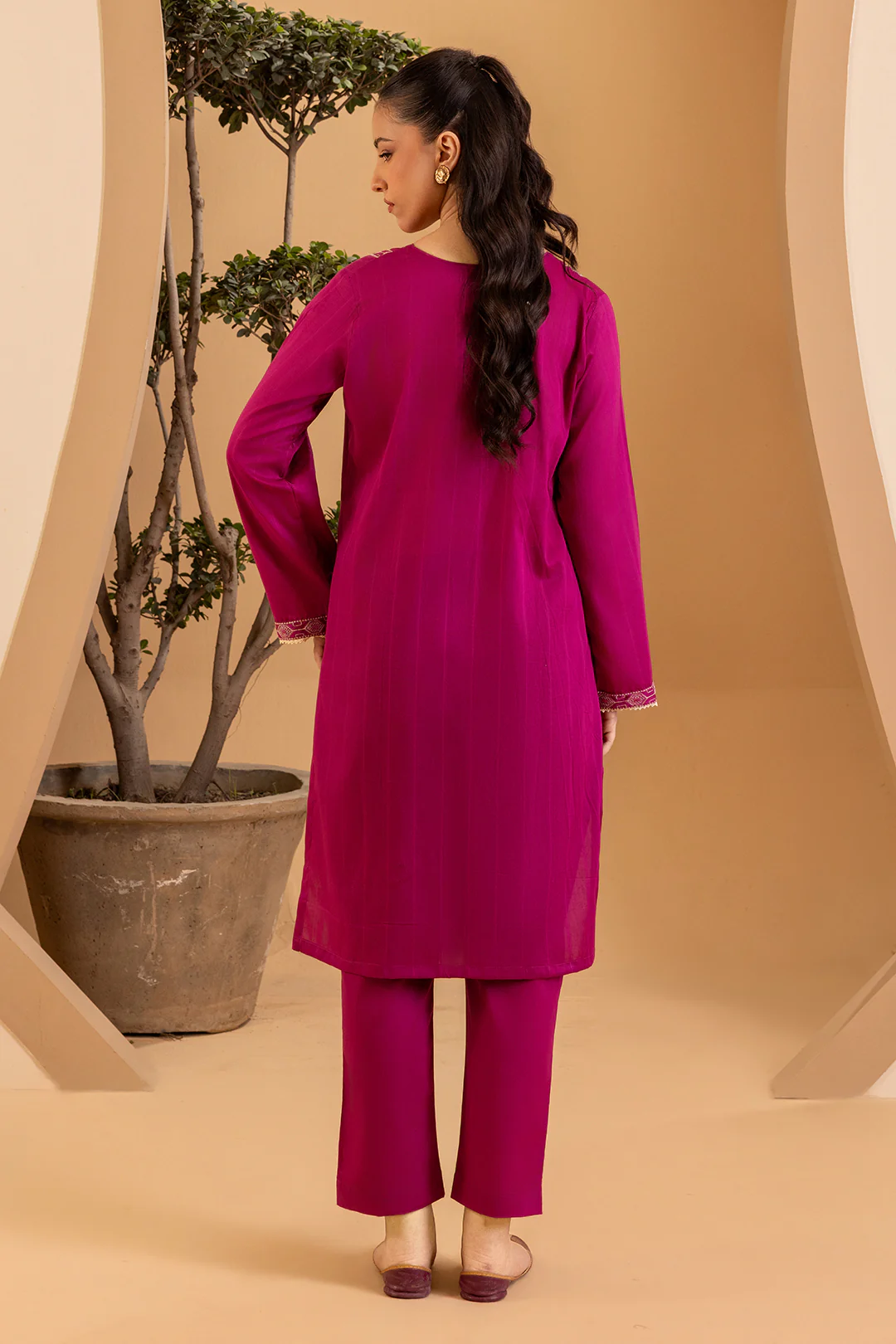 Embroidered Kurta Trouser - 1820 - Image 8