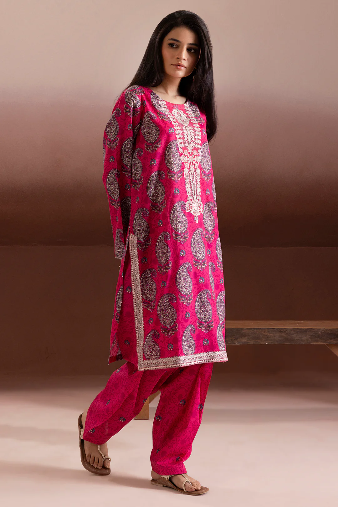 Embroidered Kurta Trouser - 1822 - Image 3