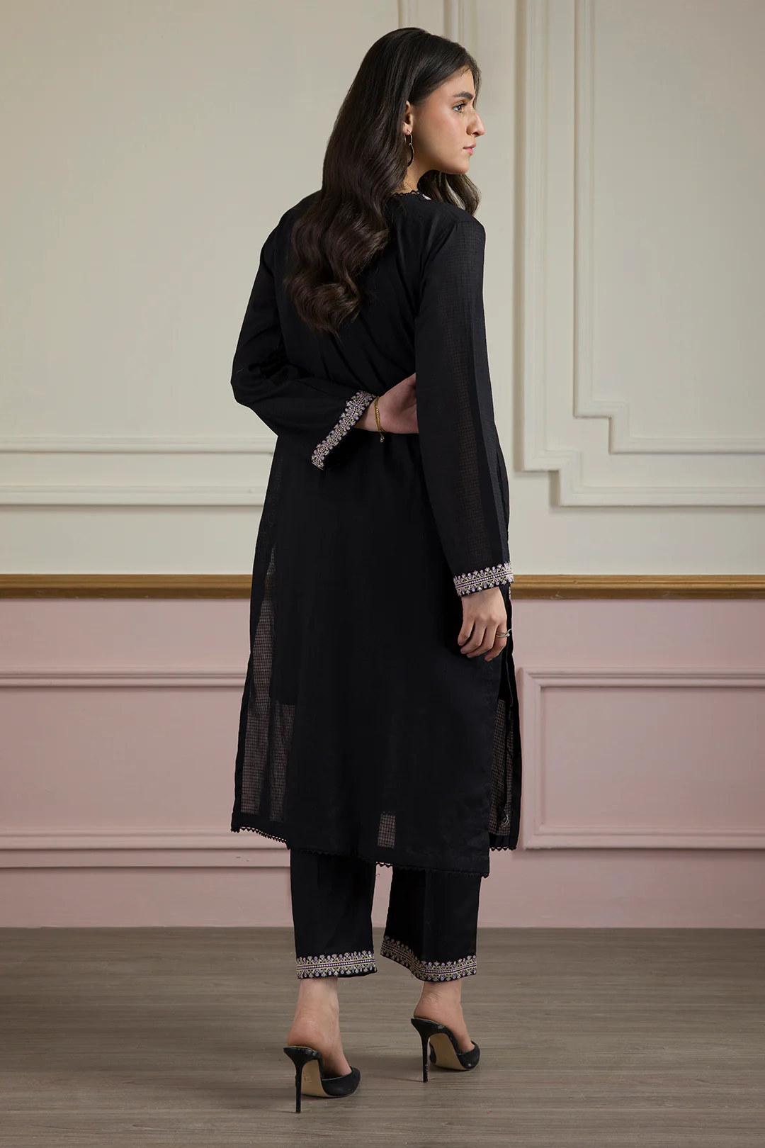 Embroidered Kurta Trouser - 1823 - Image 11